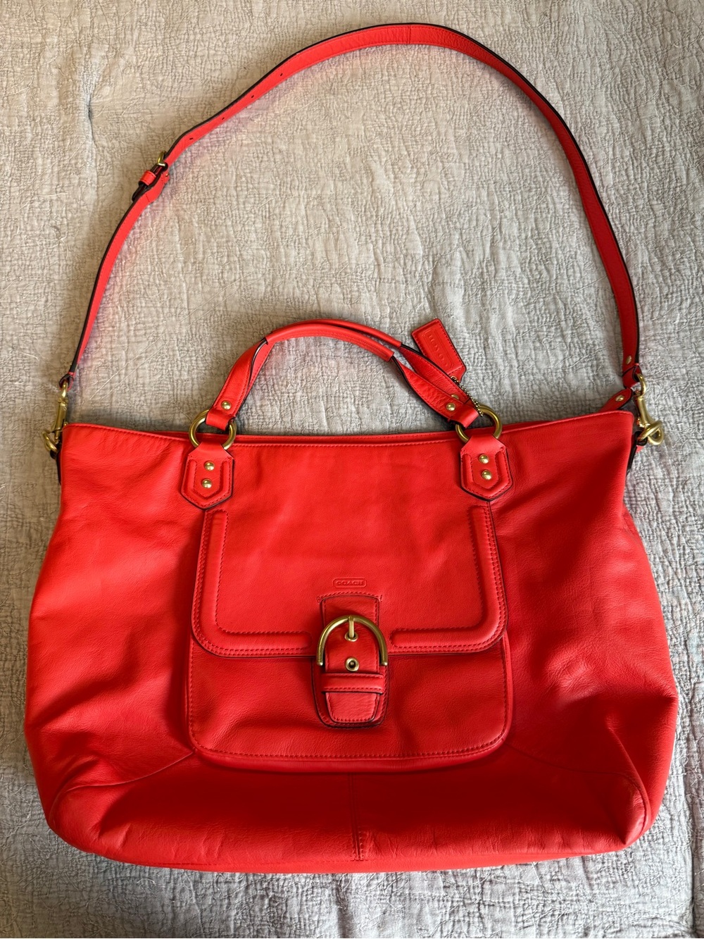 Y2k Coach Campbell Izzy crossbody satchel Bag with Front Buckle Pocket